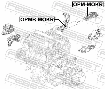 Mounting, engine OPM-MOKR