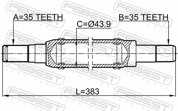 FEBEST 2112-MONRH Drive Shaft