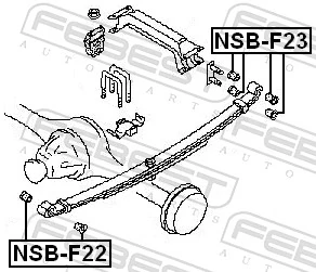 FEBEST NSB-F22 Bushing, leaf spring