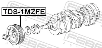 FEBEST TDS-1MZFE Belt Pulley, crankshaft