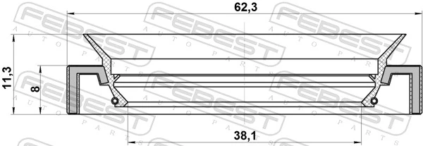 FEBEST 95HAY-40620811R Shaft Seal, drive shaft