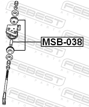 FEBEST MSB-038 Mounting, control/trailing arm