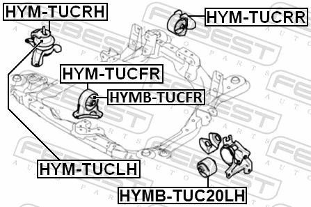 Mounting, engine HYM-TUCRH