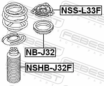 Suspension Strut Support Mount NSS-L33F
