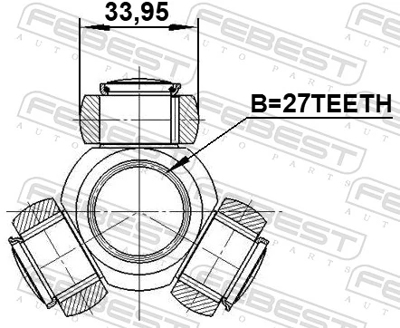 FEBEST 1816-G9U Spider Assembly, drive shaft
