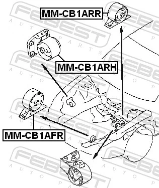FEBEST MM-CB1ARR Mounting, engine