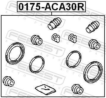 FEBEST 0175-ACA30R Repair Kit, brake caliper