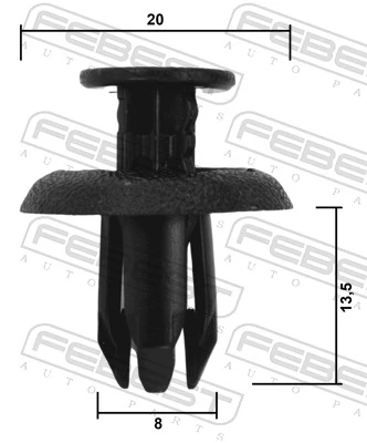 FEBEST 88570-145 Clip, trim/protection strip