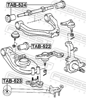 FEBEST TAB-523 Mounting, control/trailing arm