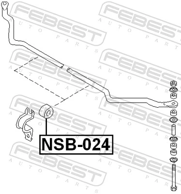 Mounting, stabiliser bar NSB-024