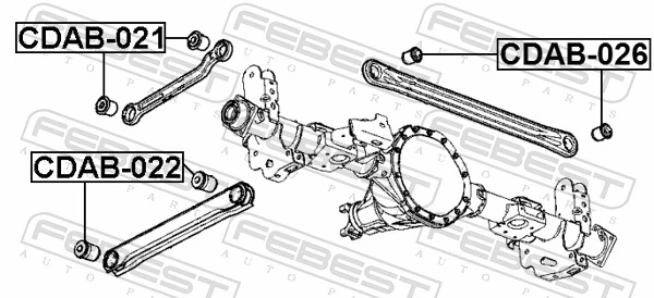 FEBEST CDAB-022 Mounting, control/trailing arm