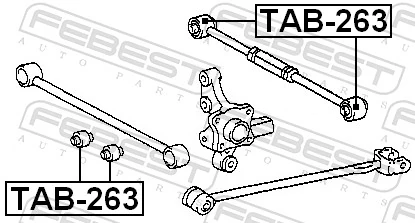 FEBEST TAB-263 Mounting, control/trailing arm