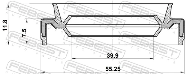 FEBEST 95EAS-41550812X Shaft Seal, drive shaft