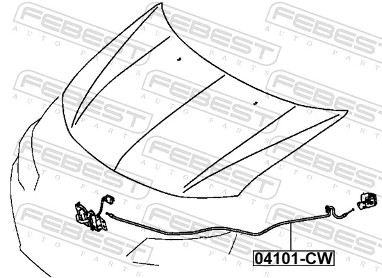 FEBEST 04101-CW Bonnet Cable