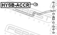 Mounting, stabiliser bar HYSB-ACCR
