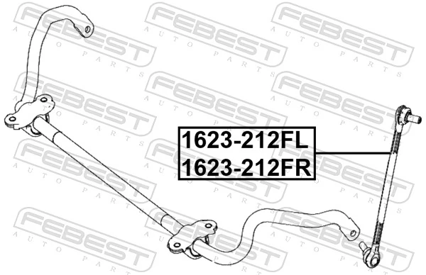 Link/Coupling Rod, stabiliser bar 1623-212FR