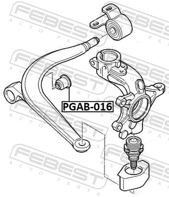 Mounting, control/trailing arm PGAB-016