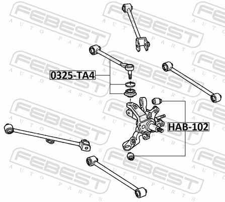 Control/Trailing Arm, wheel suspension 0325-TA4
