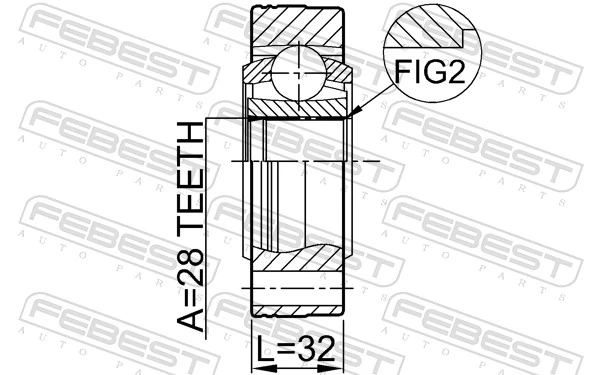 FEBEST 2311-8103 Joint Kit, drive shaft
