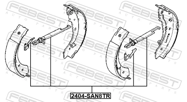 Adjuster, drum brake 2404-SAN8TR