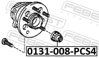 Cangkang kastor, badan gandar 0131-008-PCS4
