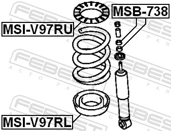 FEBEST MSB-738 Spacer Bush, shock absorber