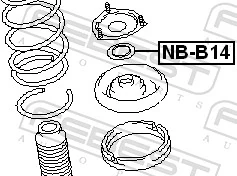 Rolling Bearing, suspension strut support mount NB-B14