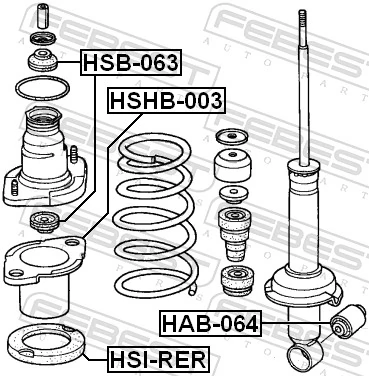 FEBEST HSI-RER Spring Seat