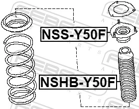 FEBEST NSS-Y50F Suspension Strut Support Mount