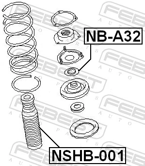 FEBEST NSHB-001 Protective Cap/Bellow, shock absorber