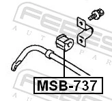 Mounting, stabiliser bar MSB-737