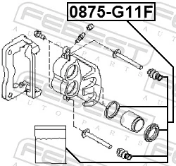 Repair Kit, brake caliper 0875-G11F