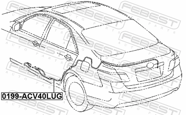 FEBEST 0199-ACV40LUG Cable Repair Kit, tailgate