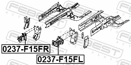 FEBEST 0237-F15FL Mounting Bracket, bumper