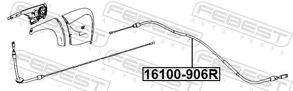 Cable Pull, parking brake 16100-906R