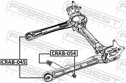 FEBEST CRAB-054 Bush, shock absorber