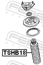 Dust Cover Kit, shock absorber TSHB18