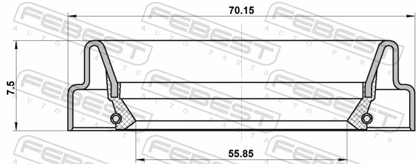 FEBEST 95FDY-57700808C Shaft Seal, drive shaft