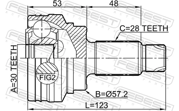 Joint Kit, drive shaft 1910-F30R