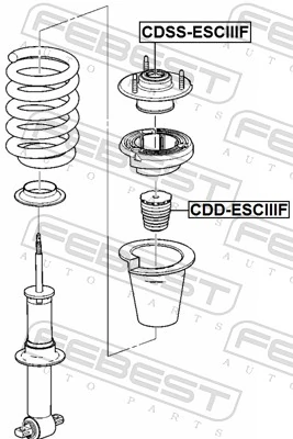 FEBEST CDSS-ESCIIIF Suspension Strut Support Mount