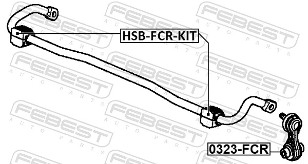 Link/Coupling Rod, stabiliser bar 0323-FCR