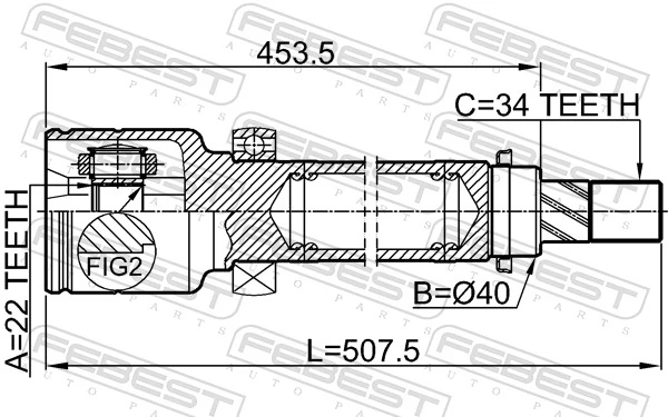 Joint Kit, drive shaft 2111-CB8RH
