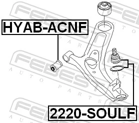 FEBEST 2220-SOULF Ball Joint