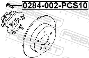 Wheel Stud 0284-002-PCS10