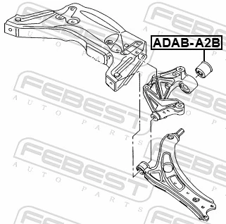 Mounting, control/trailing arm ADAB-A2B
