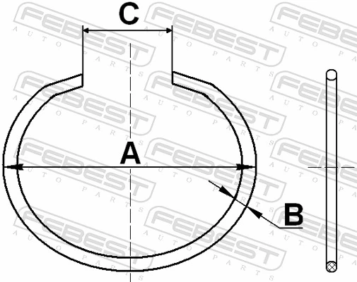 FEBEST CC-5-30X2 Mounting Set, drive shaft bellow