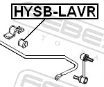 Mounting, stabiliser bar HYSB-LAVR