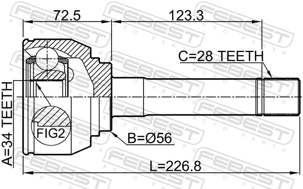 Joint Kit, drive shaft 1210-H1