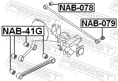 Mounting, control/trailing arm NAB-41G