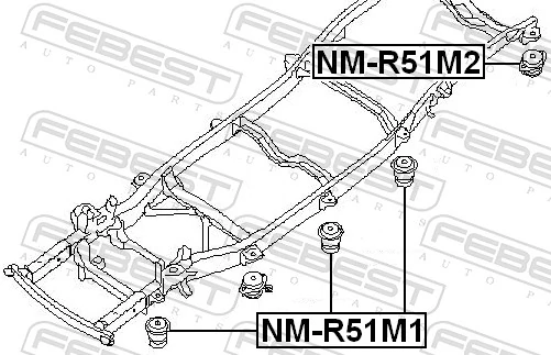 FEBEST NM-R51M2 Bushing, axle beam